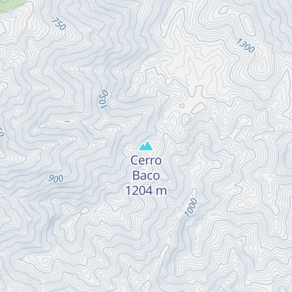 Map of Cerro Baco