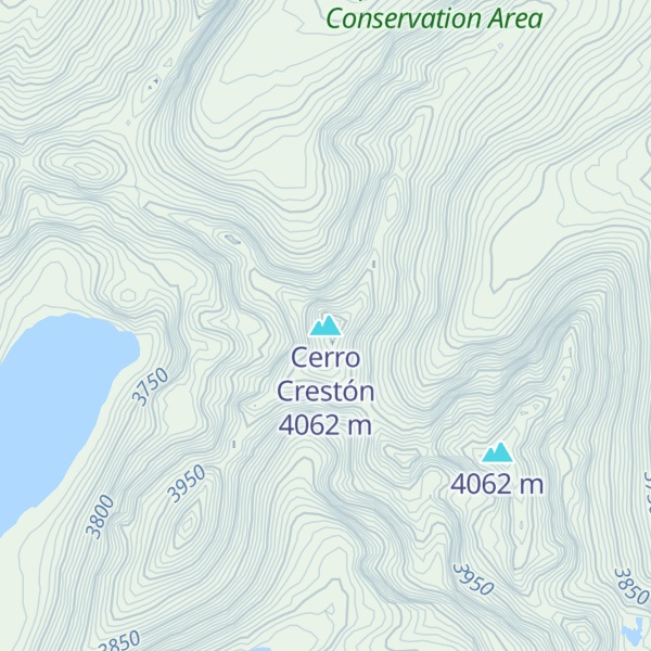 Map of Cerro Crestón