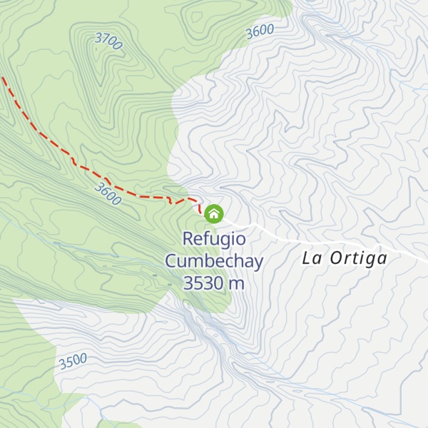 Map of Refugio Cumbechay