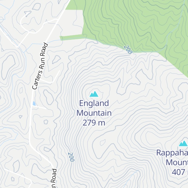 Map of England Mountain