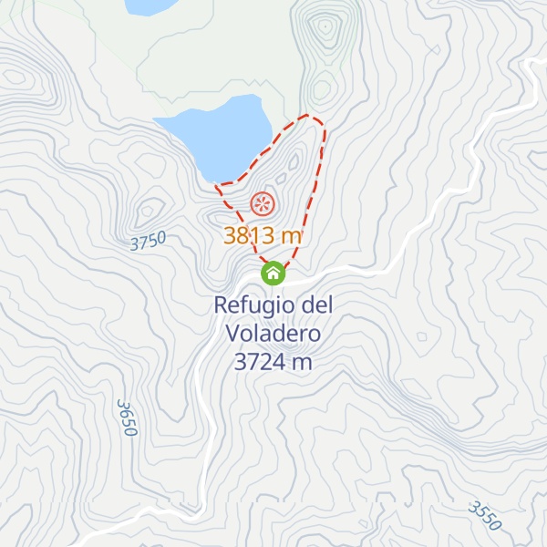 Map of Refugio del Voladero