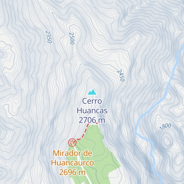 Map of Cerro Huancas