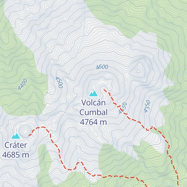 Map of Volcán Cumbal