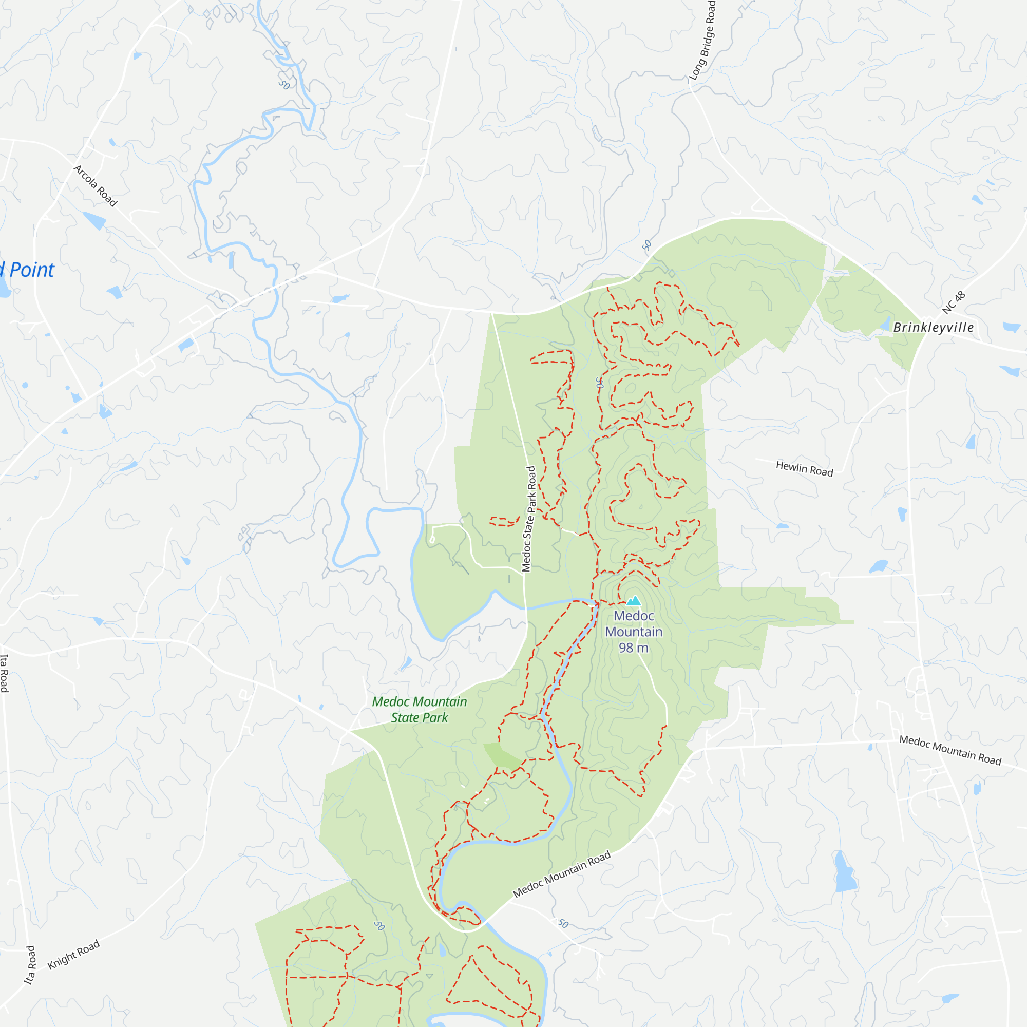 Medoc Mountain State Park Office map