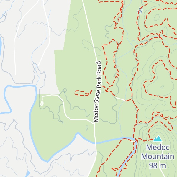 Map of Medoc Mountain State Park Office