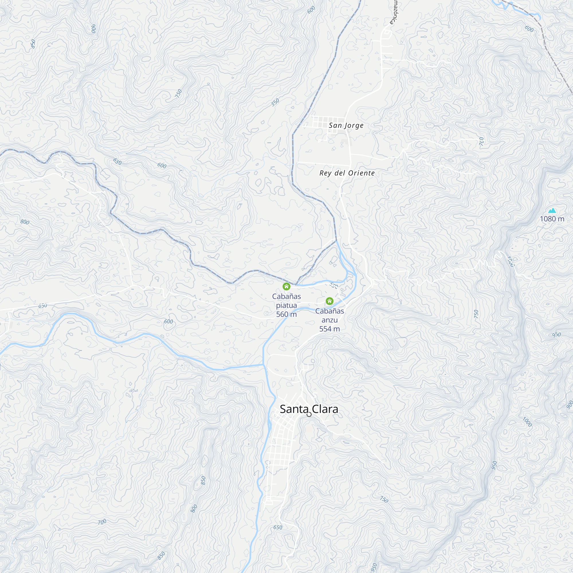 Cabañas piatua map