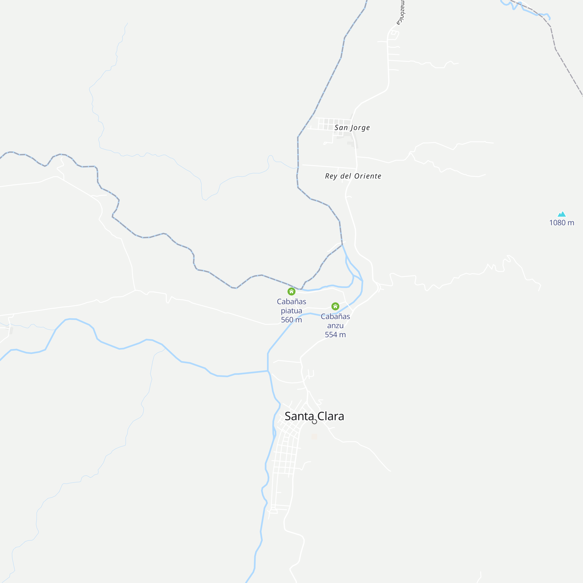 Cabañas piatua map