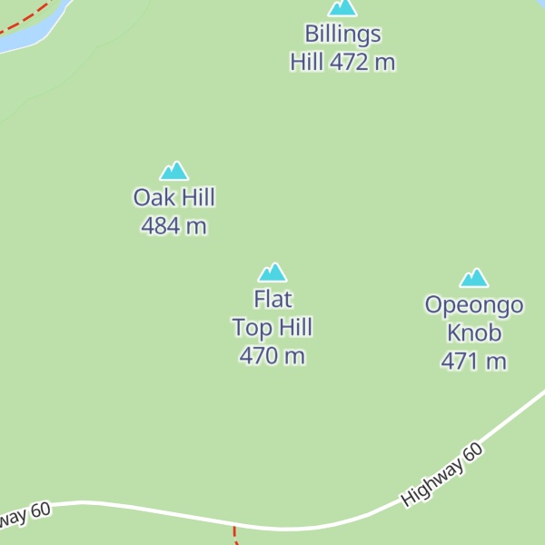 Map of Flat Top Hill