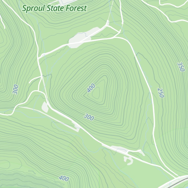 Map of Round Top Mountain