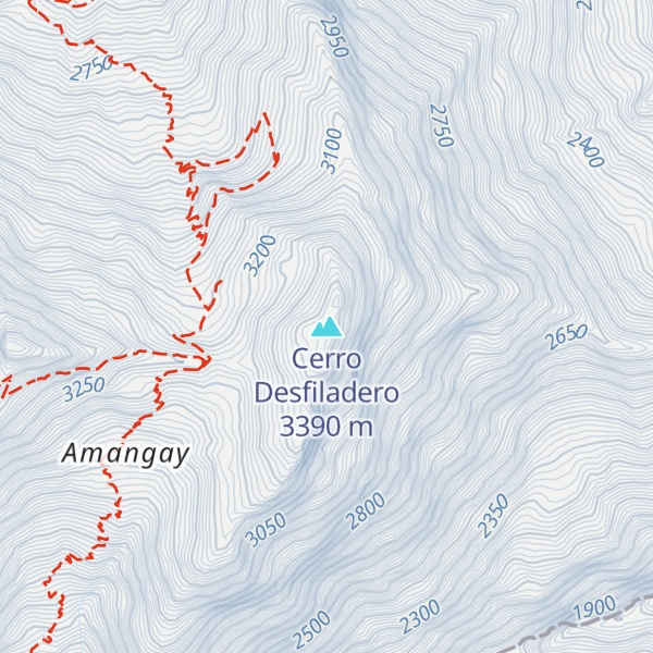 Map of Cerro Desfiladero