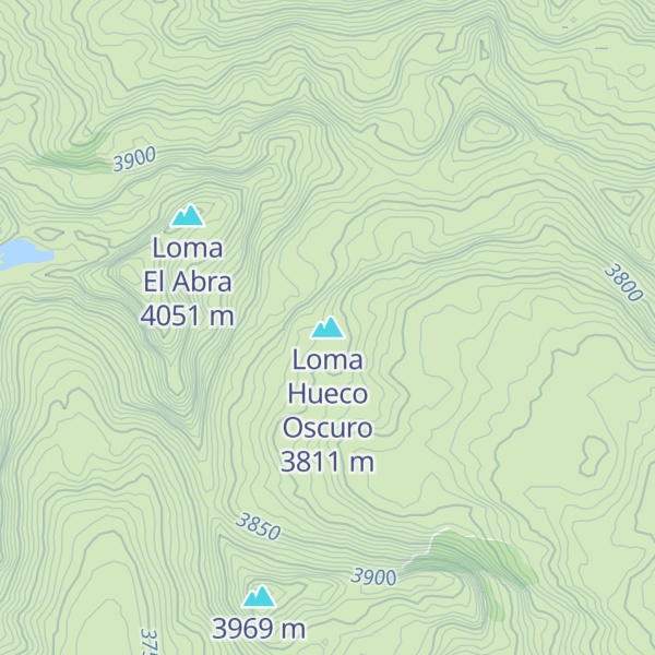 Map of Loma Hueco Oscuro