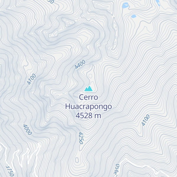 Map of Cerro Huacrapongo