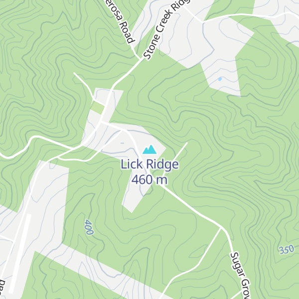 Map of Lick Ridge