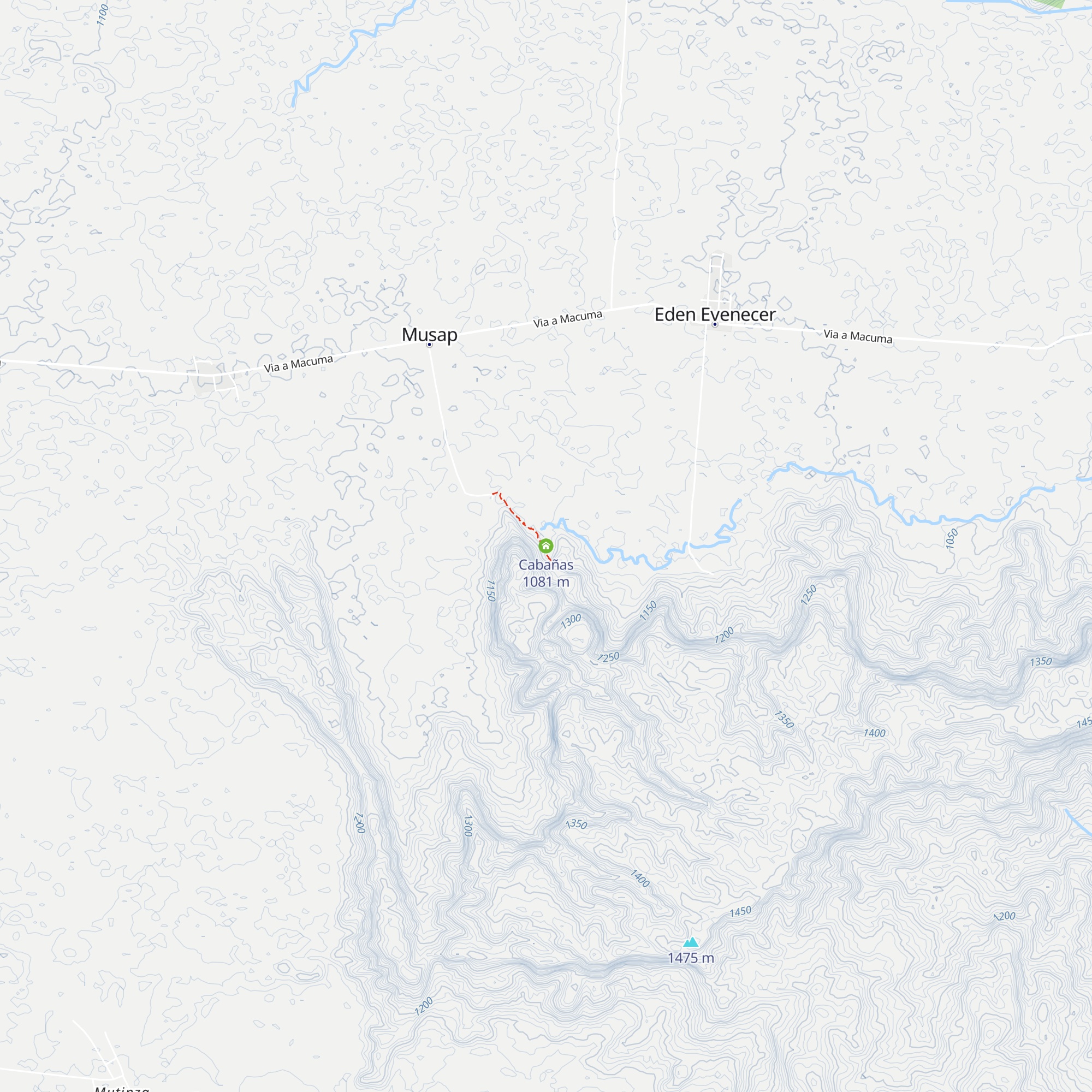Cabañas map