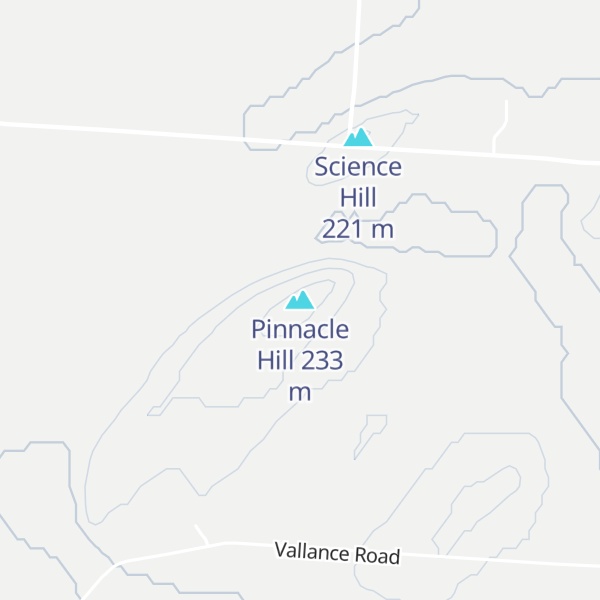 Map of Pinnacle Hill