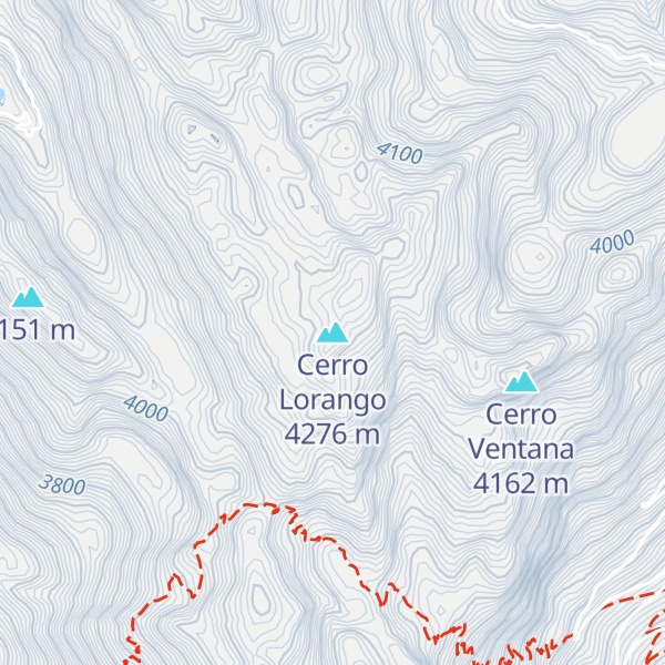 Map of Cerro Lorango