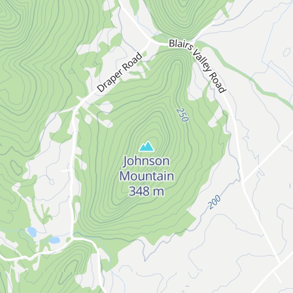 Map of Johnson Mountain