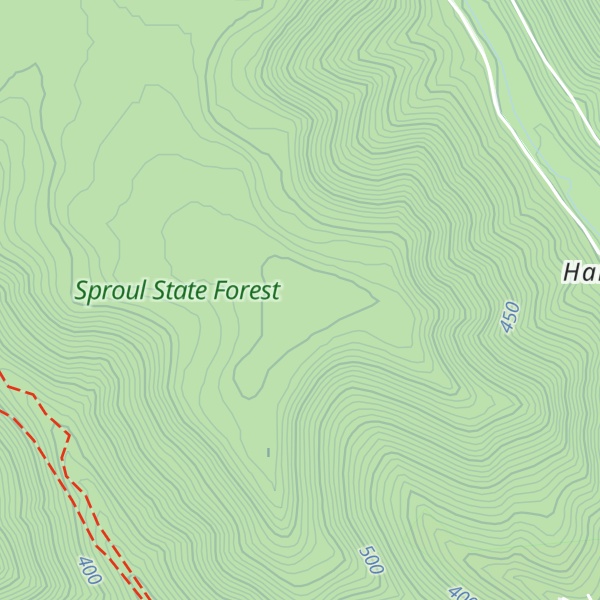 Map of Trout Run Mountain