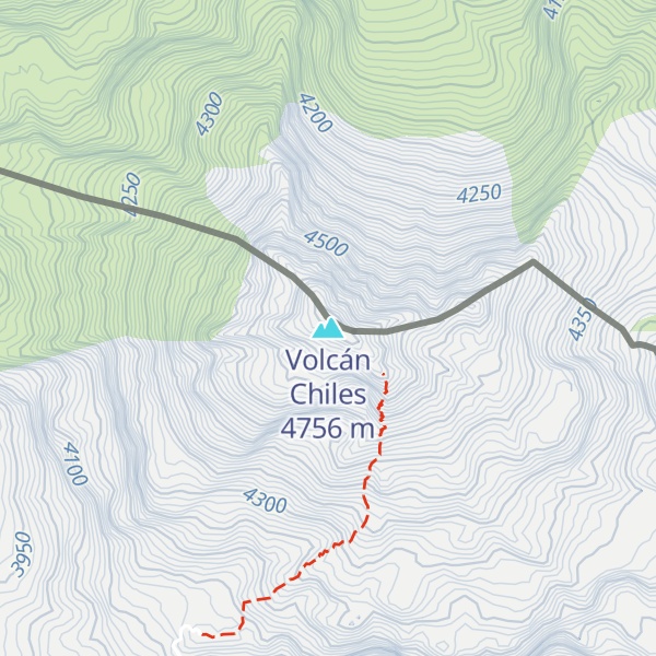 Map of Volcán Chiles