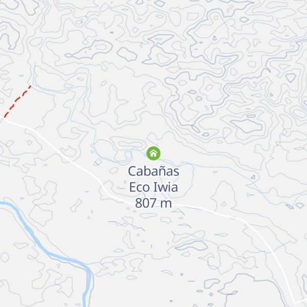 Map of Cabañas Eco Iwia