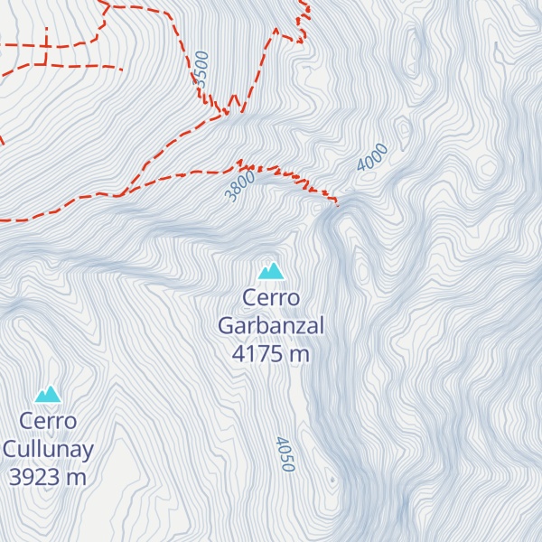 Map of Cerro Garbanzal