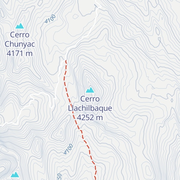 Map of Cerro Llachilbaque