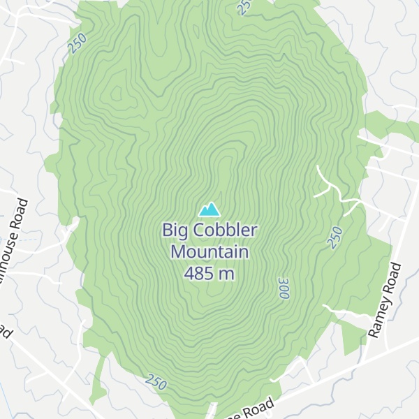 Map of Big Cobbler Mountain