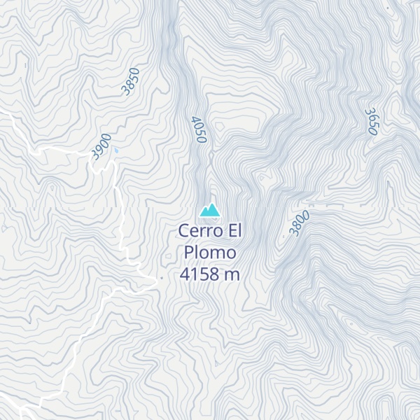 Map of Cerro El Plomo