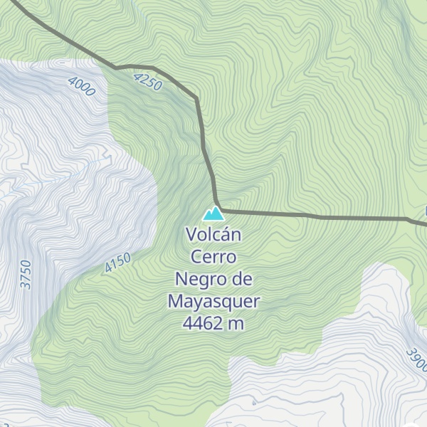 Map of Volcán Cerro Negro de Mayasquer