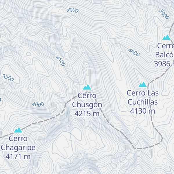 Map of Cerro Chusgón