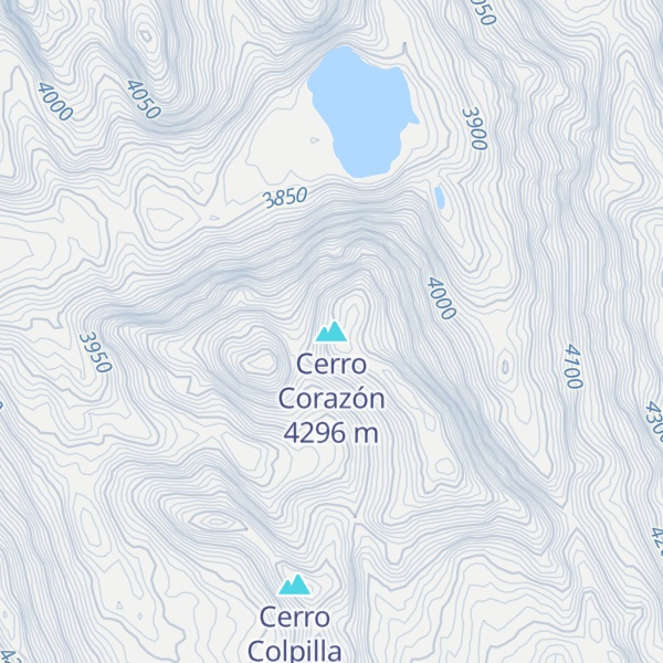 Map of Cerro Corazón
