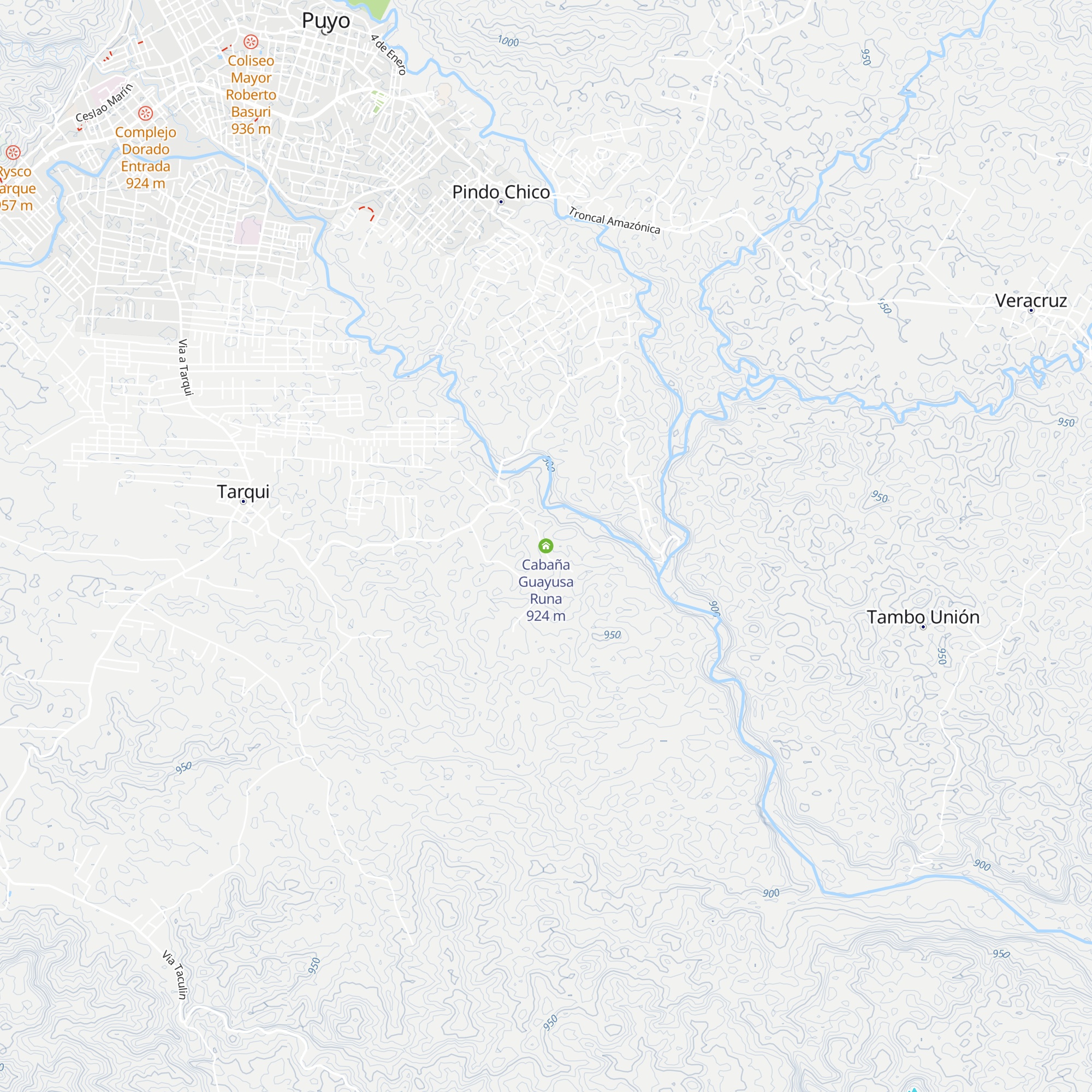 Cabaña Guayusa Runa map