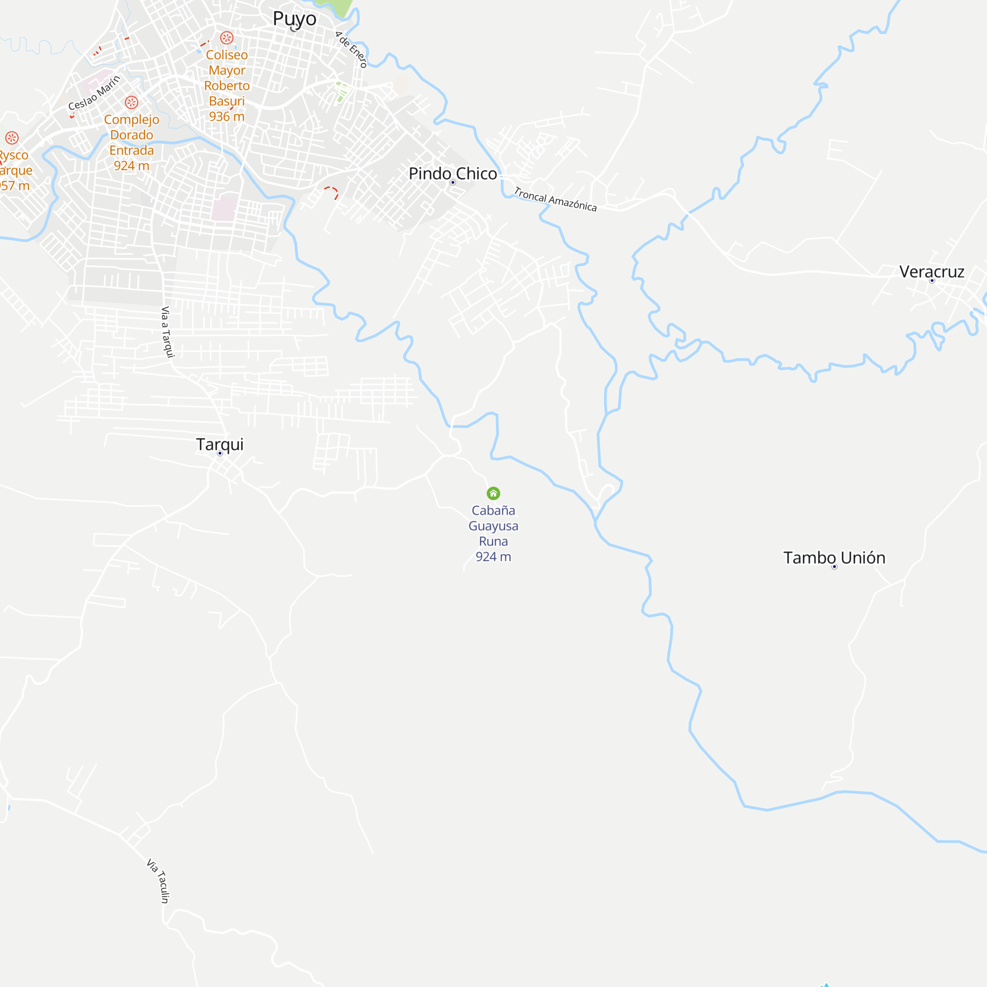 Cabaña Guayusa Runa map
