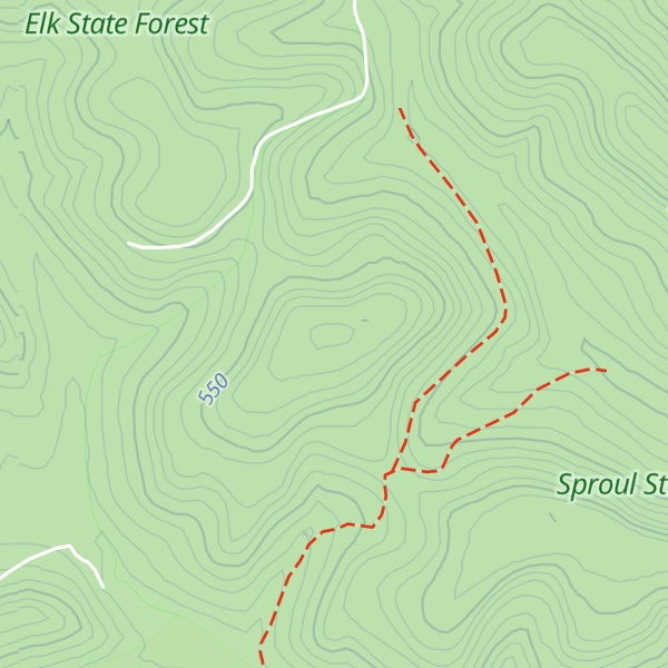 Map of Bushley Ridge