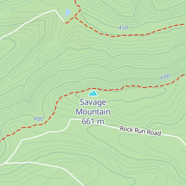 Map of Savage Mountain