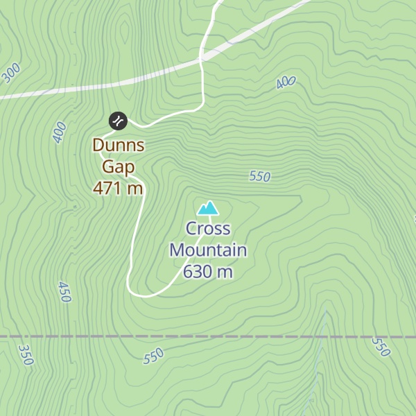 Map of Cross Mountain
