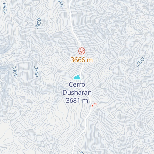 Map of Cerro Dusharán