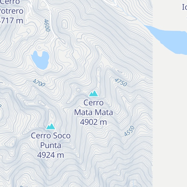 Map of Cerro Mata Mata