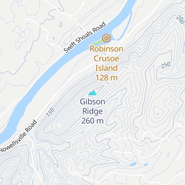 Map of Gibson Ridge