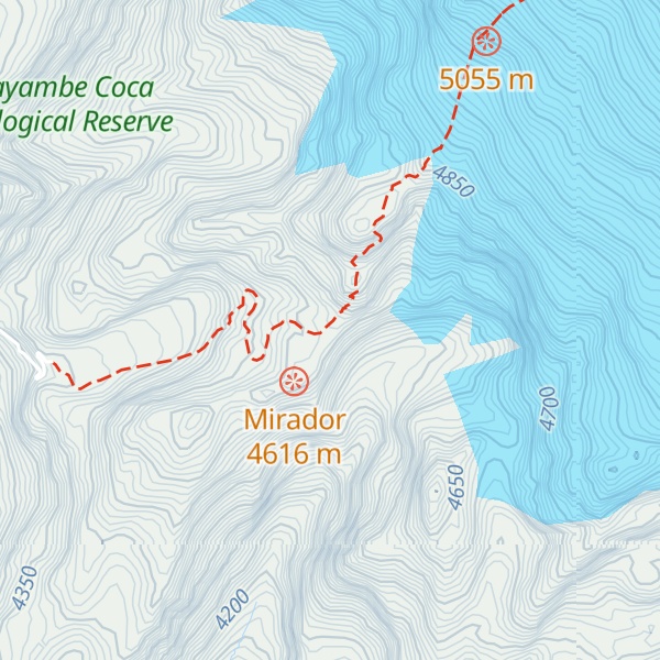 Map of Refugio Oleas Ruales