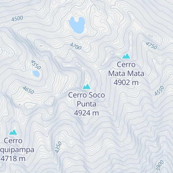 Map of Cerro Soco Punta