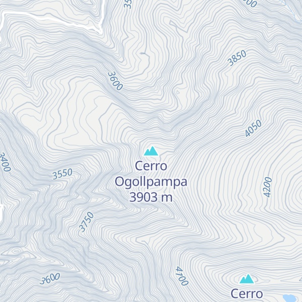 Map of Cerro Ogollpampa