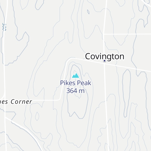Map of Pikes Peak