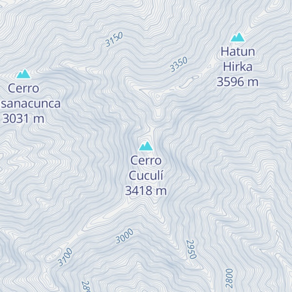 Map of Cerro Cuculí