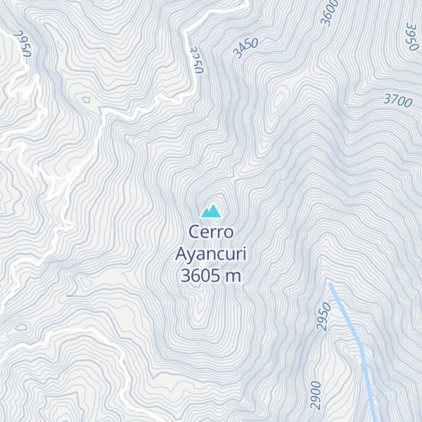 Map of Cerro Ayancuri