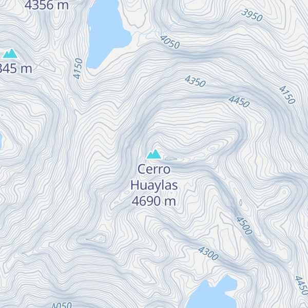 Map of Cerro Huaylas