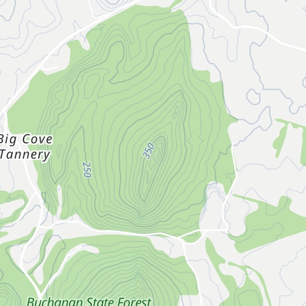 Map of Lowery Knob