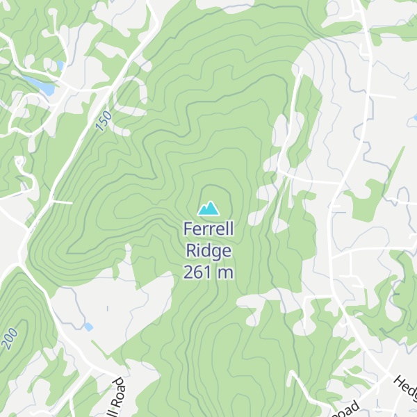 Map of Ferrell Ridge