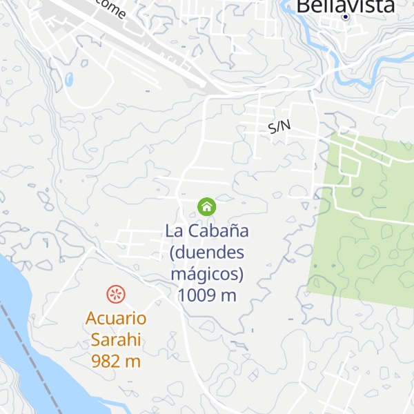 Map of La Cabaña (duendes mágicos)