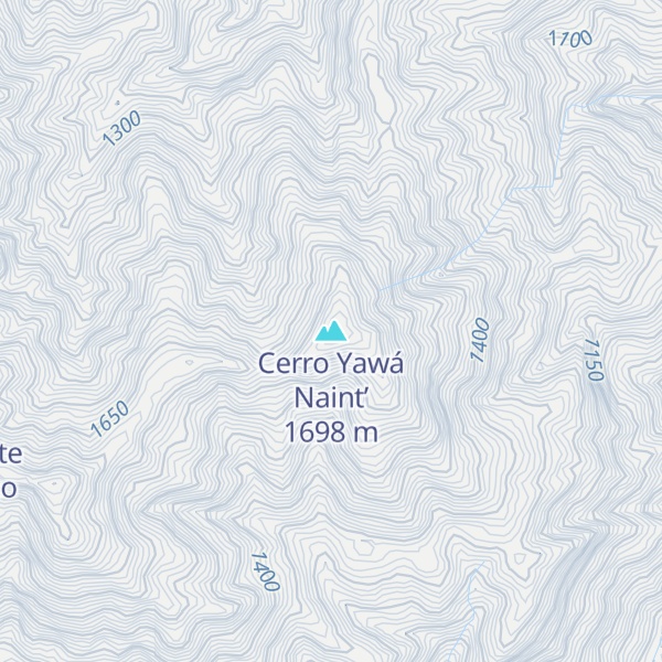 Map of Cerro Yawá Naint’
